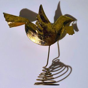 Gold Dove Christmas Tree Topper